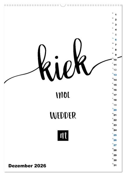 Produktbild: PLATT Typische Spr&uuml;che (hochwertiger Premium Wandkalender 2026 DIN A2 hoch), Kunstdruck in Hochglanz