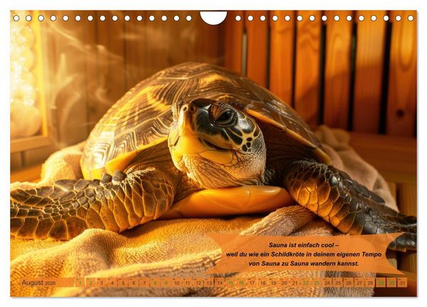 Produktbild: Tierisch lustige Saunafreunde (Wandkalender 2026 DIN A4 quer), CALVENDO Monatskalender