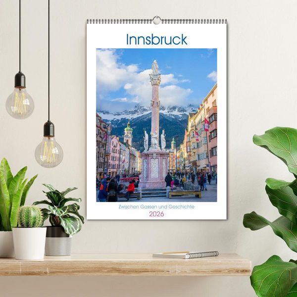 Produktbild: Innsbruck - Zwischen Gassen und Geschichte (Wandkalender 2026 DIN A2 hoch), CALVENDO Monatskalender