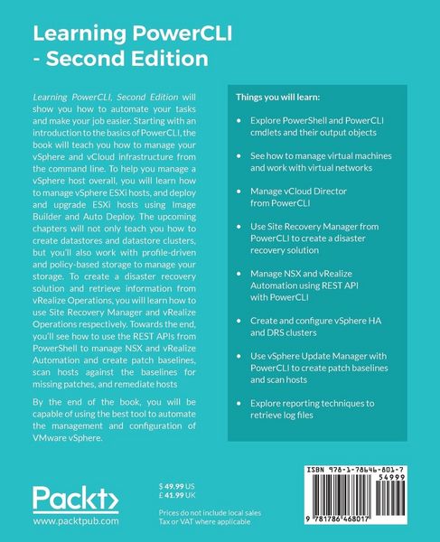 Produktbild: Learning PowerCLI Second Edition