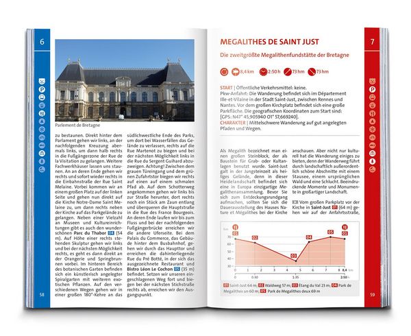 Produktbild: KOMPASS Wanderf&uuml;hrer Bretagne, vom Mont-Saint-Michel bis Saint-Nazaire, 55 Touren mit Extra-Tourenkarte
