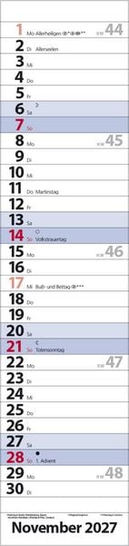 Produktbild: Streifenplaner Compact Blau 2027