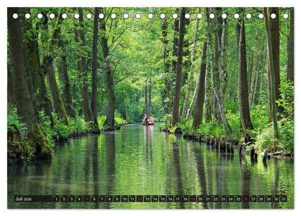 Produktbild: Spreewald - Malerische Kulturlandschaft in Brandenburg (Tischkalender 2026 DIN A5 quer), CALVENDO Monatskalender