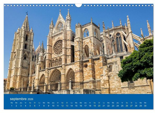 Produktbild: Lieux de culte vers Compostelle (Calendrier mural 2026 DIN A3 vertical), CALVENDO calendrier mensuel