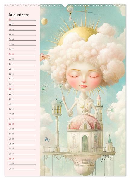 Produktbild: Tarot Wunderwelten. Surrealistische und magische Tarot-Kunst (Wandkalender 2027 DIN A2 hoch), CALVENDO Monatskalender