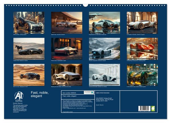 Produktbild: Fast, noble, elegant (Wall Calendar 2026 DIN A2 landscape), CALVENDO 12 Month Wall Calendar