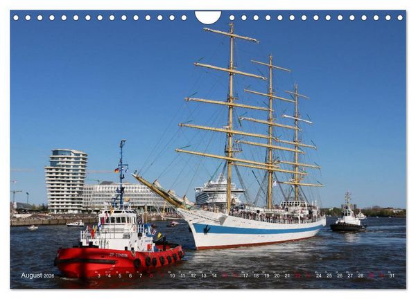 Produktbild: Segelschiffe auf der Elbe (Wandkalender 2026 DIN A4 quer), CALVENDO Monatskalender