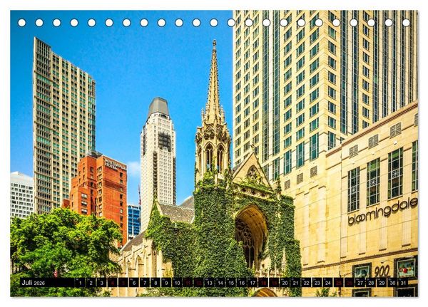 Produktbild: Chicago Impressionen (Tischkalender 2026 DIN A5 quer), CALVENDO Monatskalender