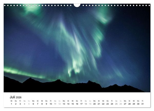 Produktbild: Nordlichter - Farbenspiel am arktischen Nachthimmel (Wandkalender 2026 DIN A3 quer), CALVENDO Monatskalender