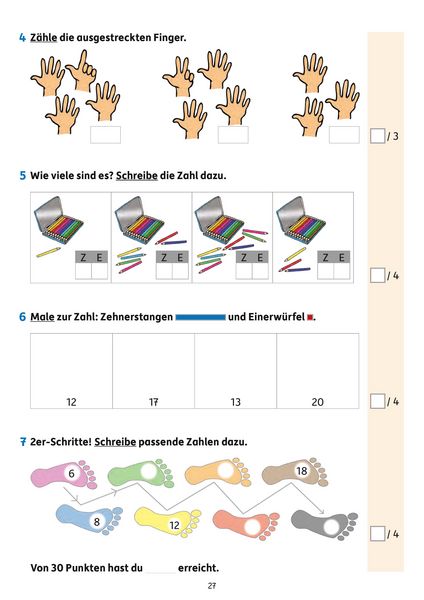 Produktbild: &Uuml;bungsheft mit Tests in Mathe 1. Klasse