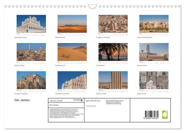 Produktbild: Der Jemen (Wandkalender 2026 DIN A3 quer), CALVENDO Monatskalender