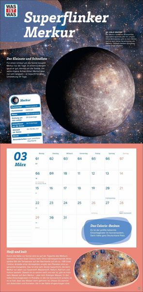 Produktbild: WAS IST WAS Entdecke das Weltall Broschurkalender 2027