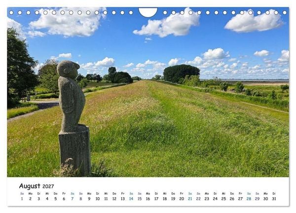 Produktbild: Elbinsel Krautsand - Impressionen von Land und Fluss (Wandkalender 2027 DIN A4 quer), CALVENDO Monatskalender