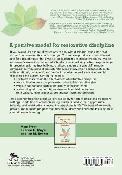 Produktbild: The School Leader's Guide to Restorative School Discipline