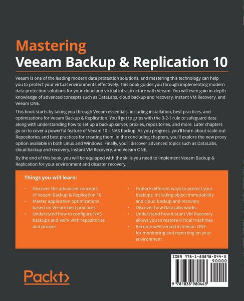 Produktbild: Mastering Veeam Backup & Replication 10