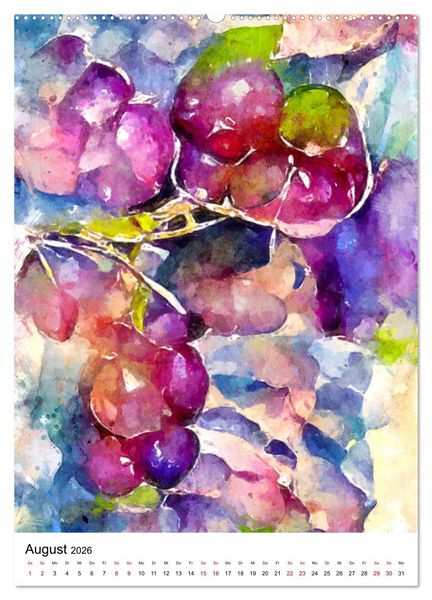 Produktbild: Bitte Vegetarisch! - Beliebtes Obst und Gem&uuml;se in Aquarell (Wandkalender 2026 DIN A2 hoch), CALVENDO Monatskalender