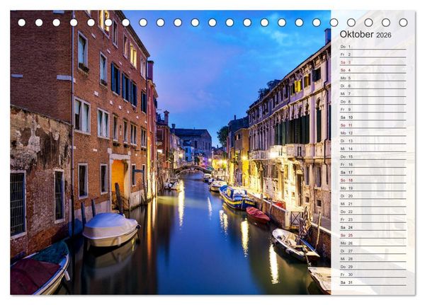 Produktbild: Venedig - Stille Momente (Tischkalender 2026 DIN A5 quer), CALVENDO Monatskalender