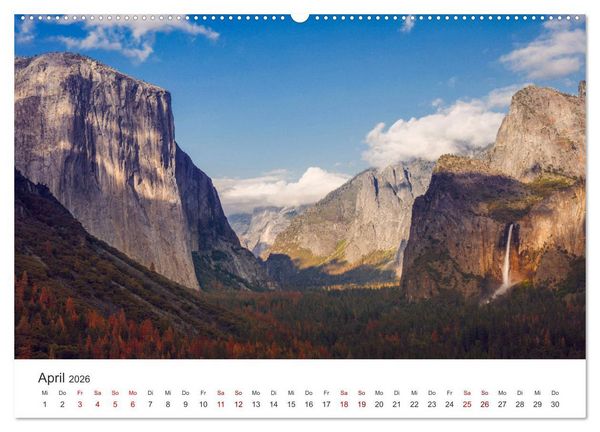 Produktbild: Yosemite - Nationalpark (hochwertiger Premium Wandkalender 2026 DIN A2 quer), Kunstdruck in Hochglanz