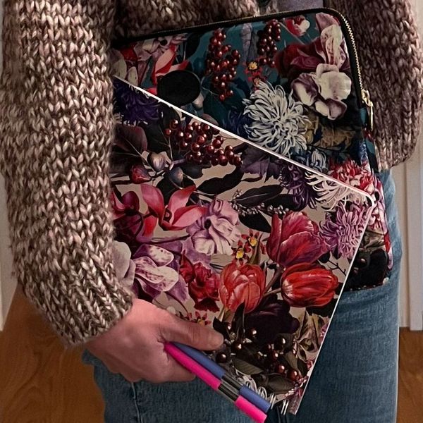Produktbild: Easy Laptop Case Blumenbouquet petrol