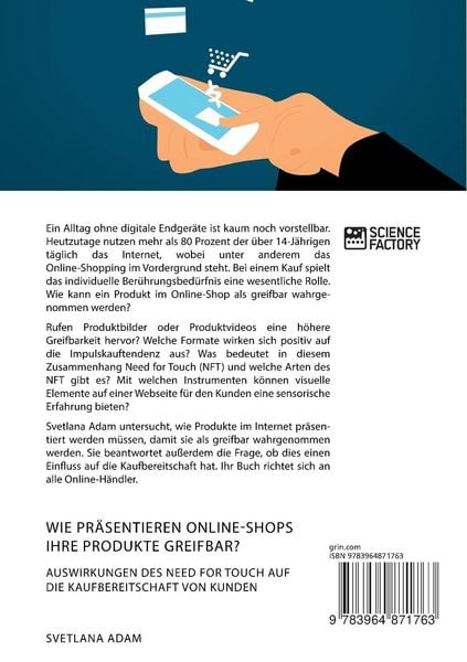 Produktbild: Wie pr&auml;sentieren Online-Shops ihre Produkte greifbar? Auswirkungen des Need for Touch auf die Kaufbereitschaft von Kunden