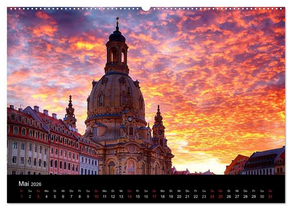 Produktbild: Dresden 2026 (Wandkalender 2026 DIN A2 quer), CALVENDO Monatskalender