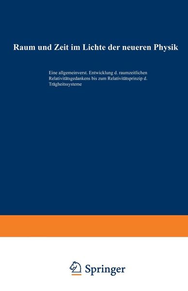 Produktbild: Raum und Zeit im Lichte der neueren Physik