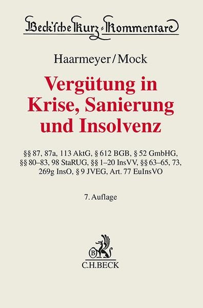 Produktbild: Verg&uuml;tung in Krise, Sanierung und Insolvenz