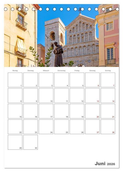 Produktbild: Cagliari - Urlaubsplaner (Tischkalender 2026 DIN A5 hoch), CALVENDO Monatskalender
