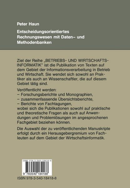 Produktbild: Entscheidungsorientiertes Rechnungswesen mit Daten- und Methodenbanken