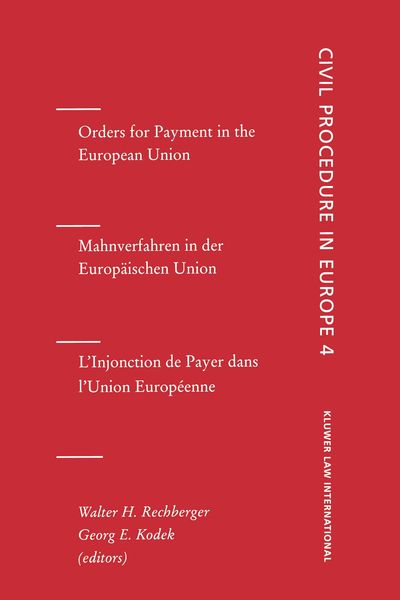 Produktbild: Orders for Payment in the European Union