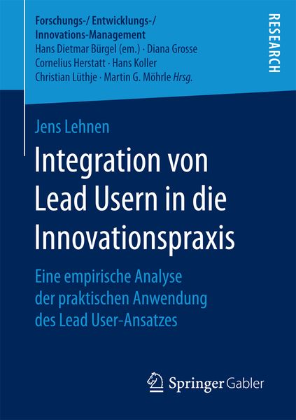 Produktbild: Integration von Lead Usern in die Innovationspraxis