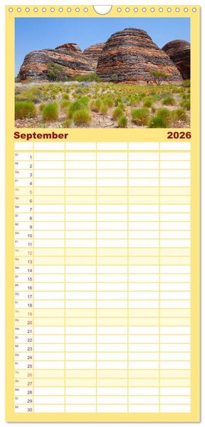 Produktbild: Familienplaner 2026 - Unterwegs in Australiens Nationalparks mit 5 Spalten (Wandkalender, 21 x 45 cm) CALVENDO