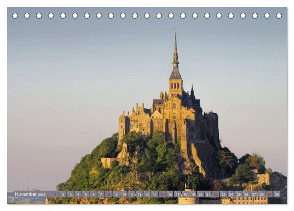 Produktbild: Le Mont-Saint-Michel - Sagenumwobener Klosterberg im Watt (Tischkalender 2026 DIN A5 quer), CALVENDO Monatskalender