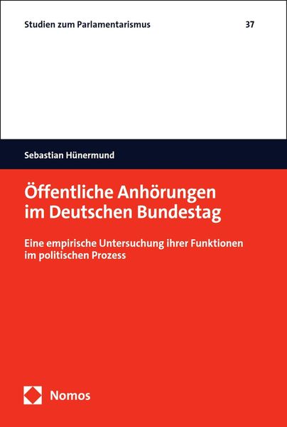 Produktbild: &Ouml;ffentliche Anh&ouml;rungen im Deutschen Bundestag