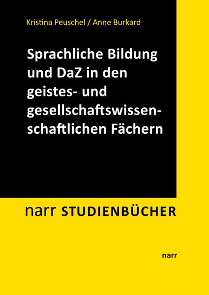 Produktbild: Sprachliche Bildung und Deutsch als Zweitsprache in den geistes- und gesellschaftswissenschaftlichen F&auml;chern