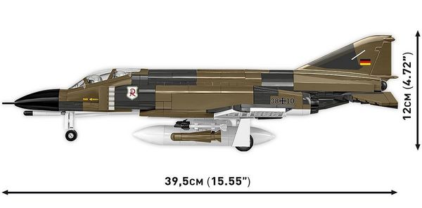 Produktbild: COBI Armed Forces 5898 - F-4F PHANTOM II, &Uuml;berschall-Mehrzweckjagdflugzeug, Ma&szlig;stab 1:48, Bausatz, 676 Klemmbausteine
