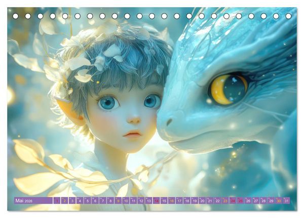 Produktbild: Winterliche Fantasie Anim&eacute; (Tischkalender 2026 DIN A5 quer), CALVENDO Monatskalender