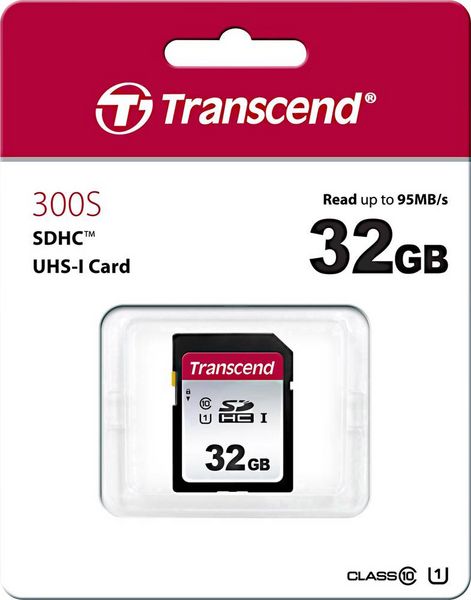 Produktbild: Transcend Premium 300S SDHC-Karte 32 GB Class 10, UHS-I, UHS-Class 1