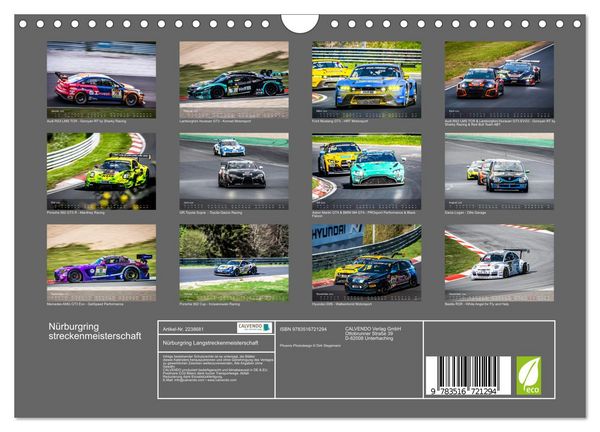 Produktbild: N&uuml;rburgring Langstreckenmeisterschaft (Wandkalender 2026 DIN A4 quer), CALVENDO Monatskalender