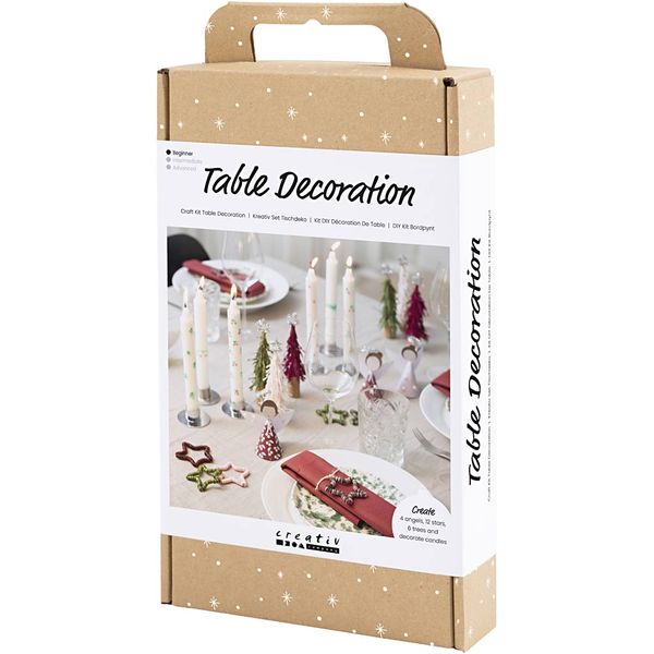 Produktbild: Creativ Company Kreativ Set Tischdeko, Engel, Weihnachtsb&auml;ume, Sterne, Sortierte Farben