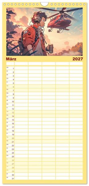 Produktbild: Familienplaner 2027 - Der Jungen-Kalender mit 5 Spalten (Wandkalender, 21 x 45 cm) CALVENDO