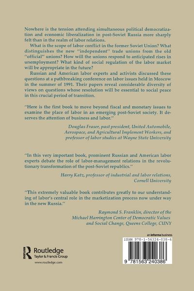 Produktbild: Labor and Democracy in the Transition to a Market System