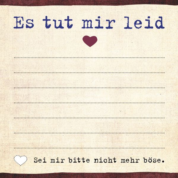 Produktbild: Was ich an dir liebe: Es tut mir leid &ndash; Klebezettel