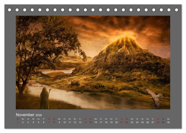 Produktbild: Weg des Zauberers (Tischkalender 2026 DIN A5 quer), CALVENDO Monatskalender