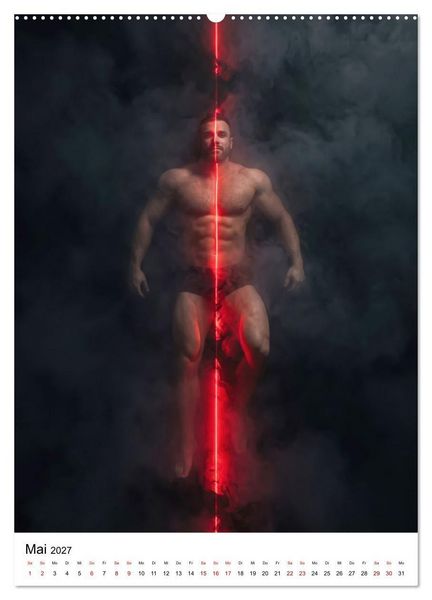 Produktbild: Floating Men - maskuliner K&ouml;rperbau in vollkommener Entspannung (Wandkalender 2027 DIN A2 hoch), CALVENDO Monatskalender