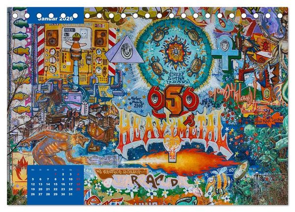 Produktbild: Graffiti (Tischkalender 2026 DIN A5 quer), CALVENDO Monatskalender