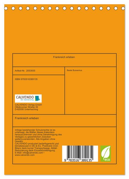 Produktbild: Frankreich erleben (Tischkalender 2026 DIN A5 hoch), CALVENDO Monatskalender