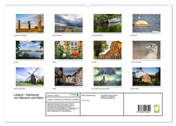 Produktbild: Lolland - Harmonie von Mensch und Natur (hochwertiger Premium Wandkalender 2027 DIN A2 quer), Kunstdruck in Hochglanz