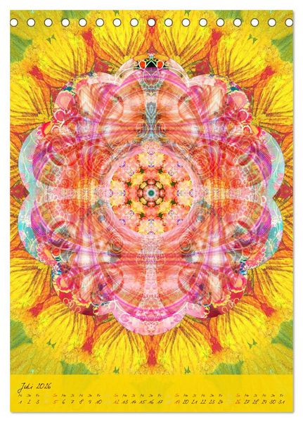 Produktbild: FLORALE MANDALAS (Tischkalender 2026 DIN A5 hoch), CALVENDO Monatskalender