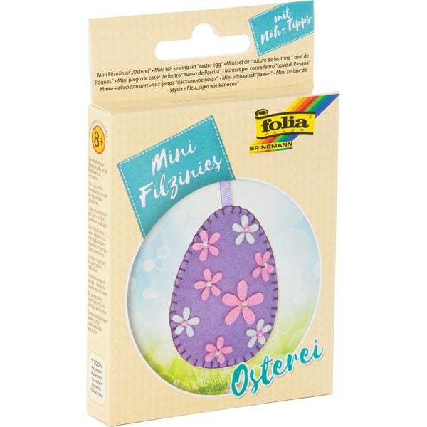 Produktbild: folia Filzn&auml;hset Mini Filzinies Osterei 22 Teile